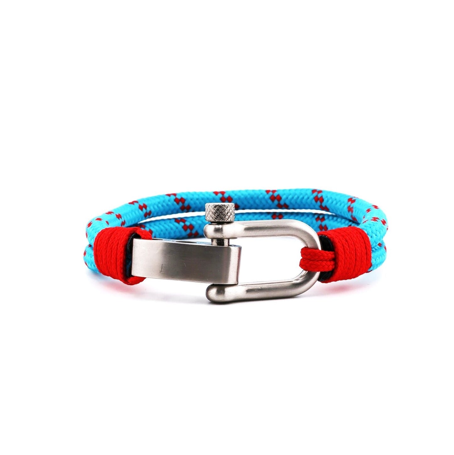 Cardinal Sky Braided Rope Adjustable Shackle Bracelet - Bluccii