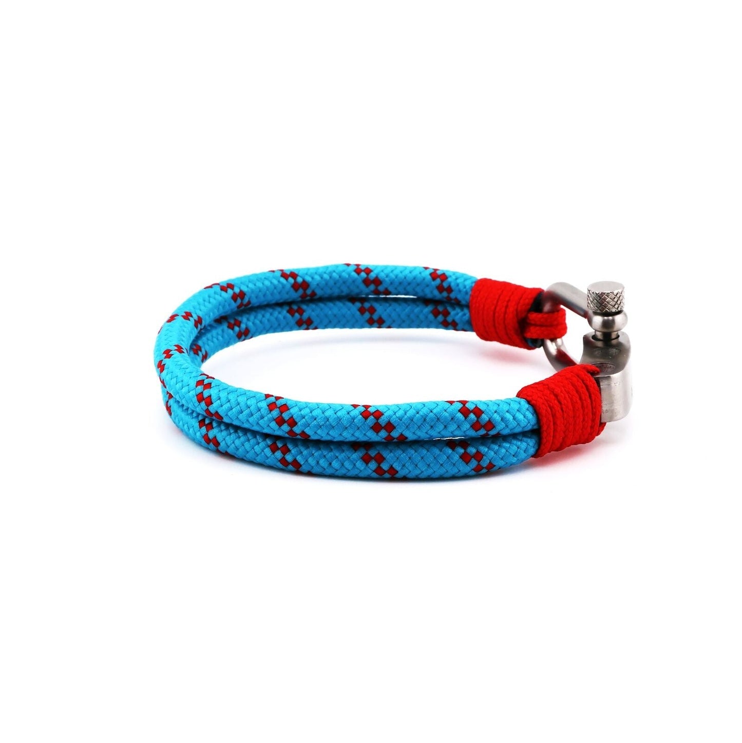 Cardinal Sky Braided Rope Adjustable Shackle Bracelet - Bluccii