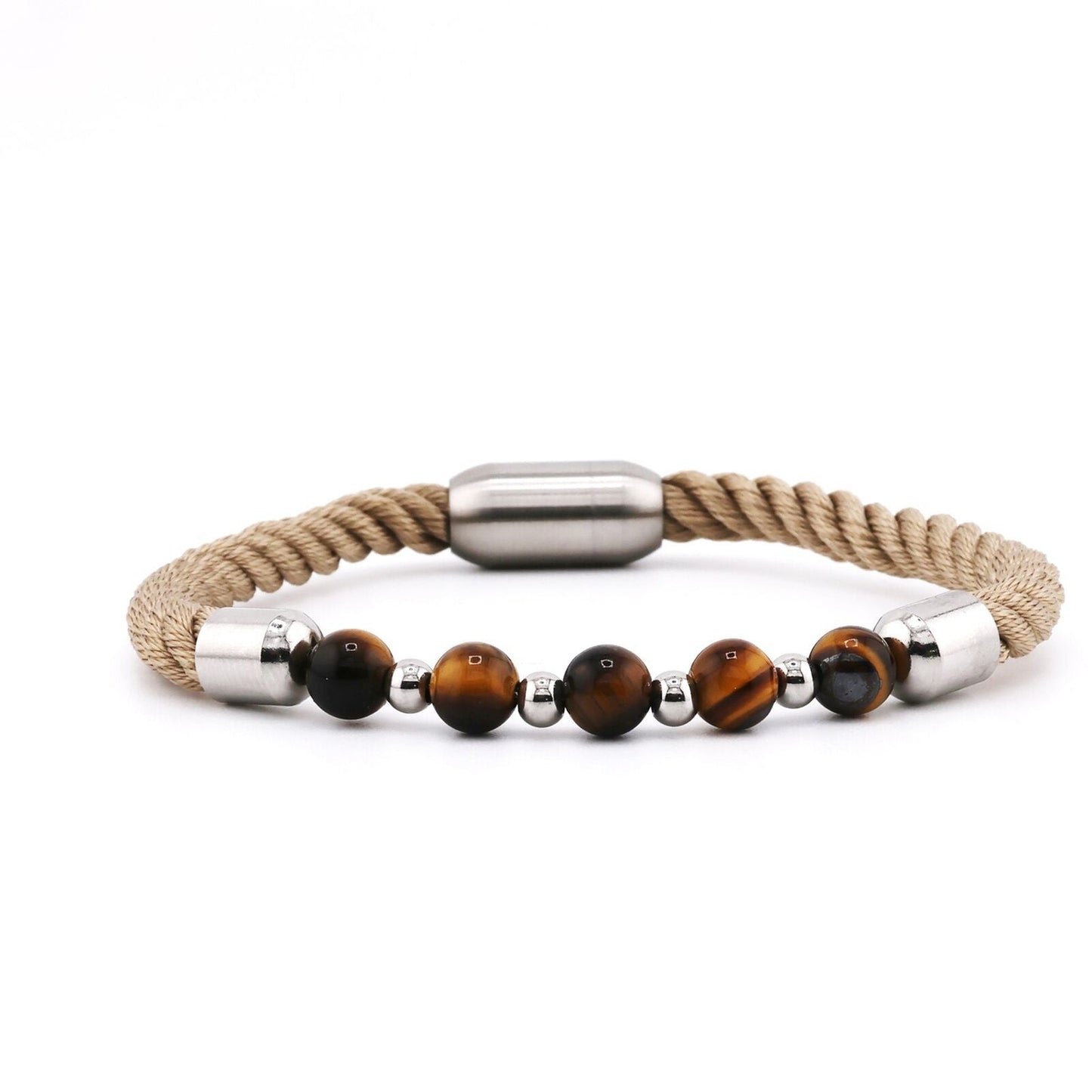 Good Vibrations Beaded Rope Magnetic Clasp Bracelet - Bluccii