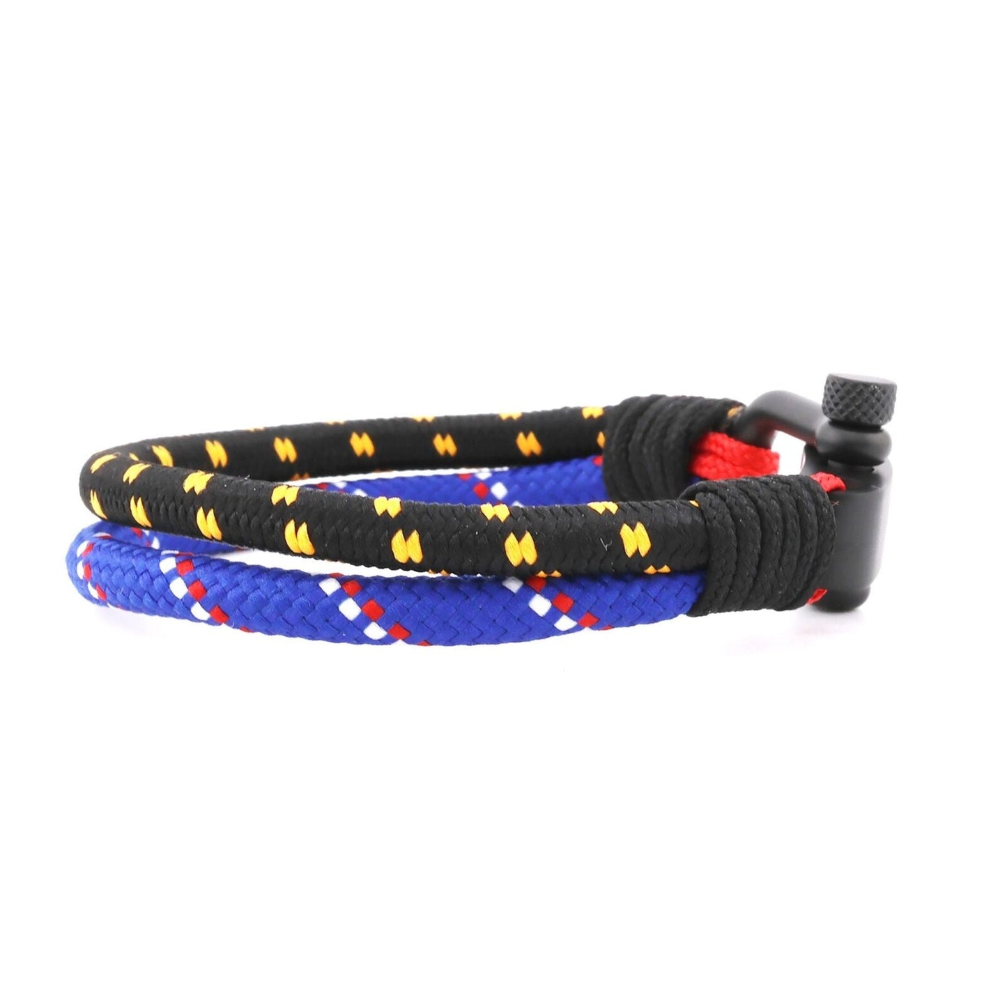 Norman's Cliff Braided Rope Adjustable Shackle Bracelet - Bluccii