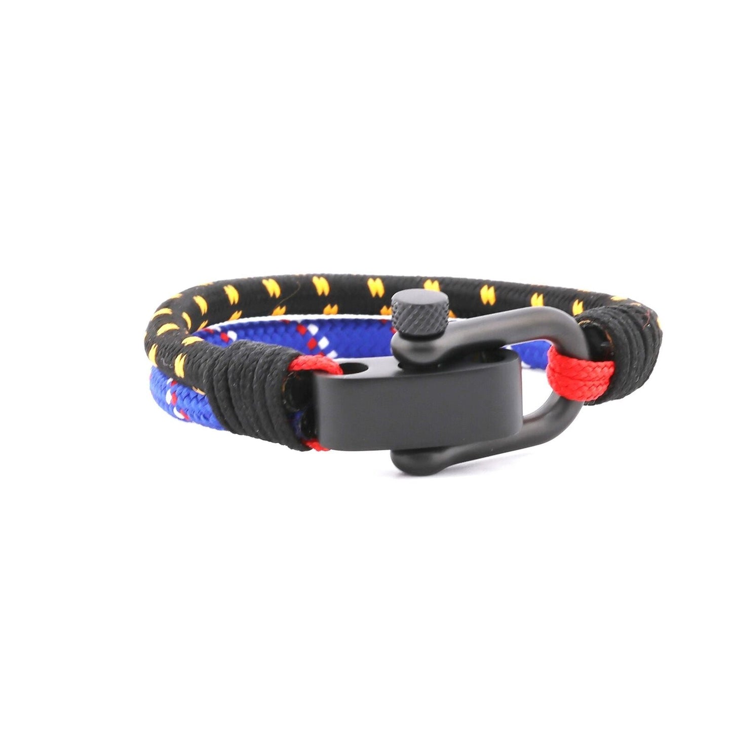 Norman's Cliff Braided Rope Adjustable Shackle Bracelet - Bluccii